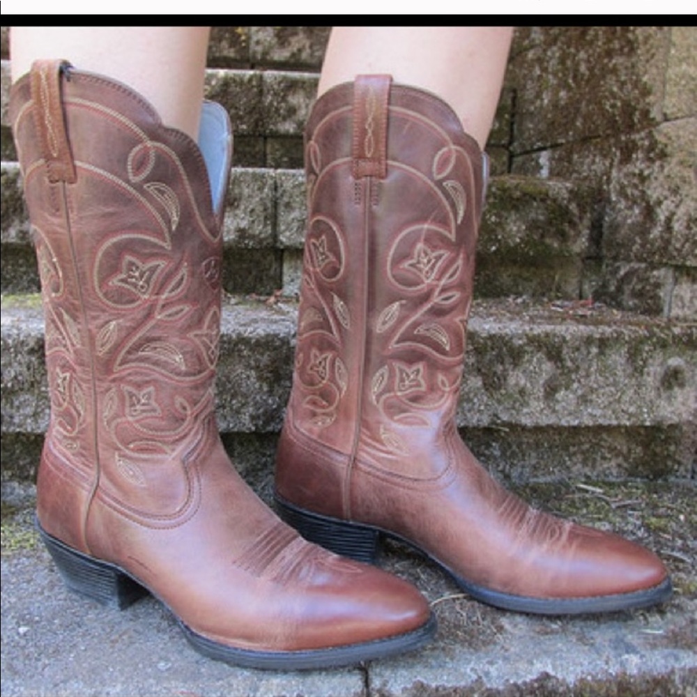 Arias Heritage R Toe Cowgirl Boots